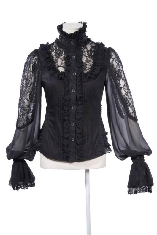 Damen Steampunk Gothic Bluse