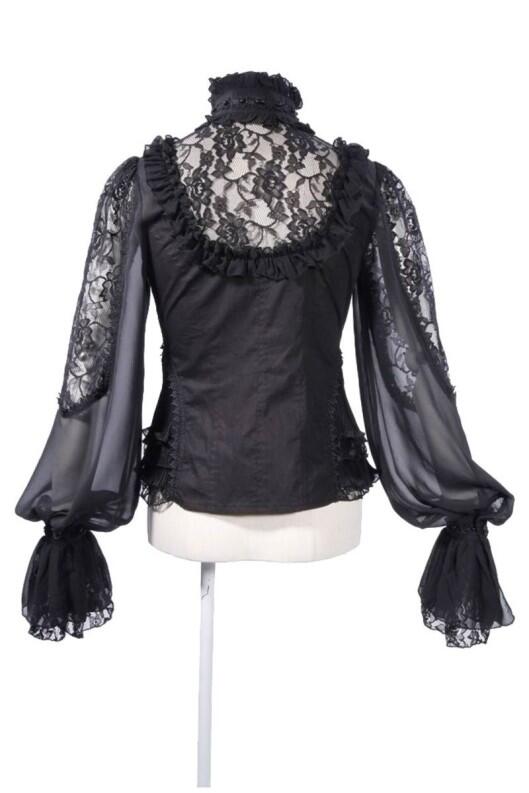 Damen Steampunk Gothic Bluse