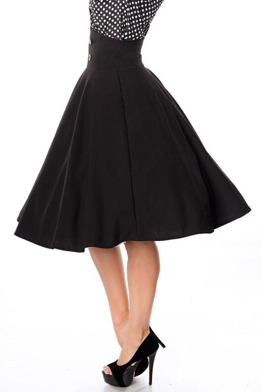 Belsira Tellerrock midi schwarz