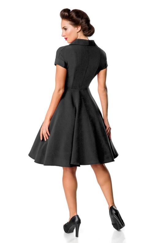 Damen Retro Kleid Klassik schwarz