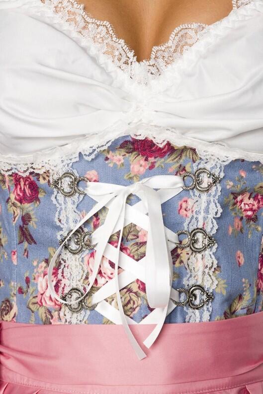 Oktoberfest Dirndl Kleid Denim blau