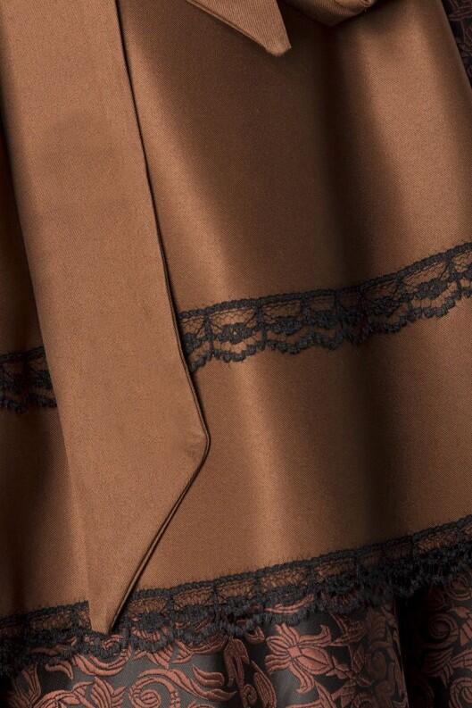 Oktoberfest Dirndl Kleid Jacquard braun