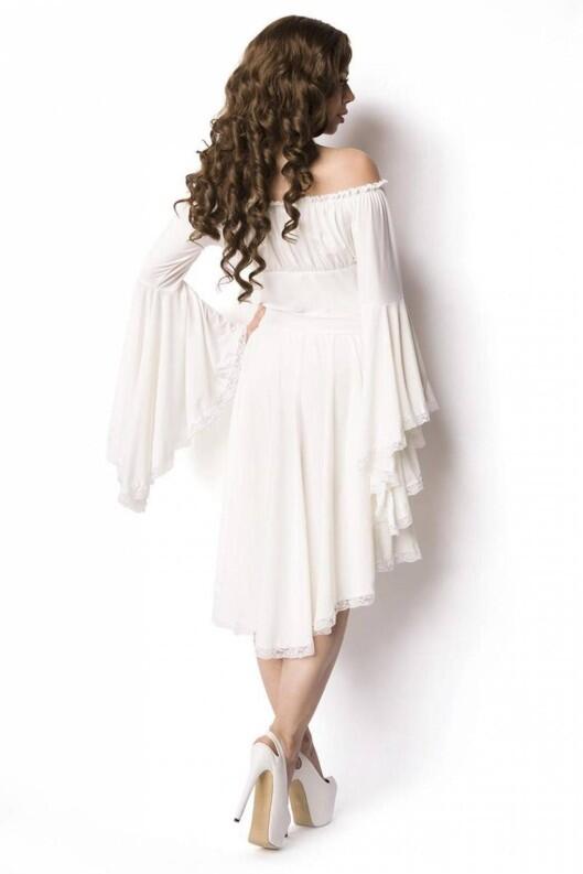 Karneval Damen Piraten Mittelalterkleid weiß