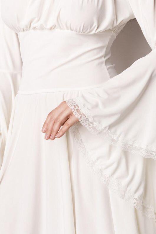 Karneval Damen Piraten Mittelalterkleid weiß