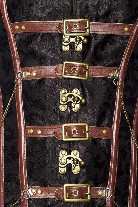 Karneval Damen Steampunk Corsage
