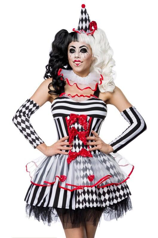 Karneval Damen Kostüm Set Harlekin