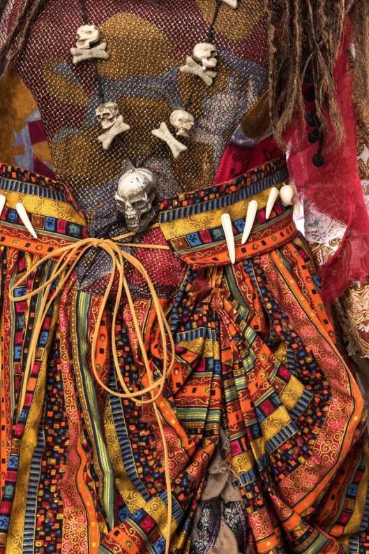 Karneval Halloween Damen Kostüm Hexe Voodoo Calypso