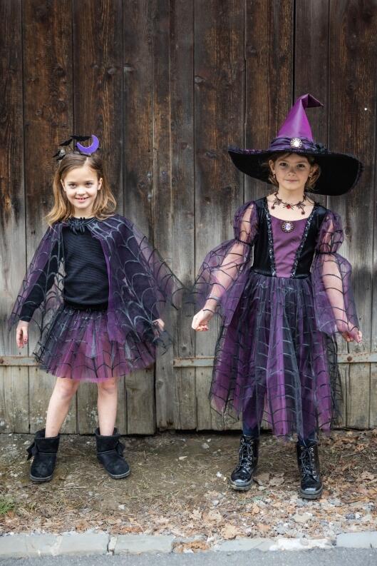 Karneval Halloween Mädchen Kostüm Hexe Amethyst