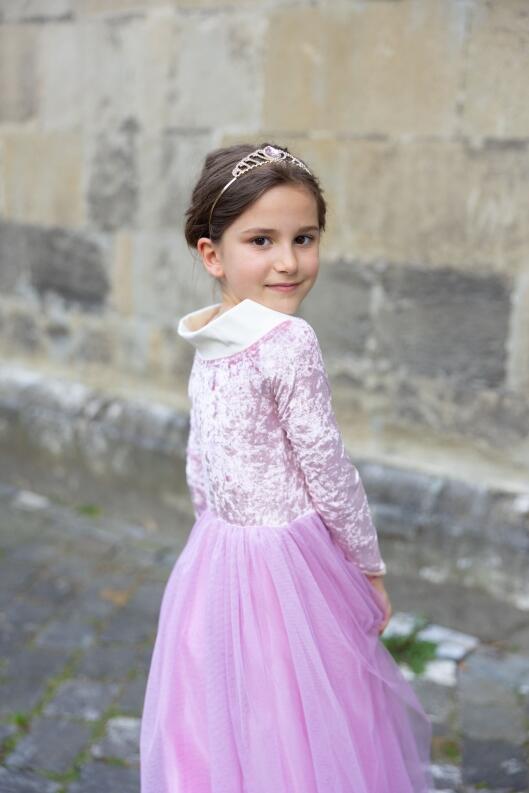 Karneval Mädchen Kostüm Prinzessin samtiges Dornröschen