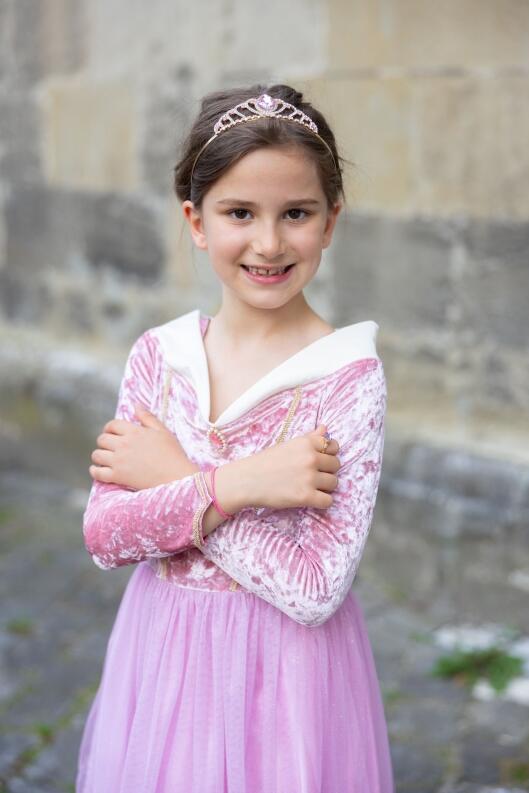 Karneval Mädchen Kostüm Prinzessin samtiges Dornröschen