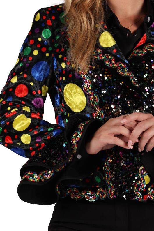 Thetru Karneval Damen Kostüm Jacke Konfetti