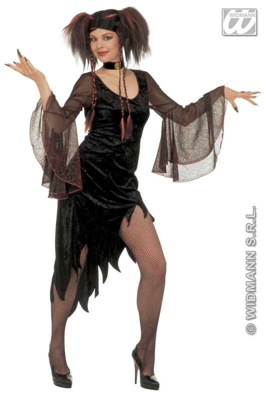Karneval Halloween Damen Kostüm Spiderweb Mistress