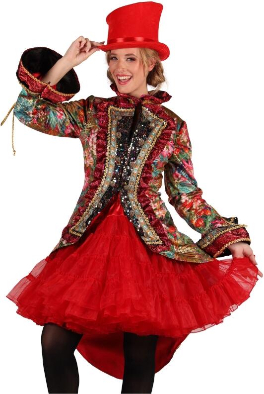 Thetru Karneval Damen Kostüm Jacke Frack Carnevale Fiesta rot