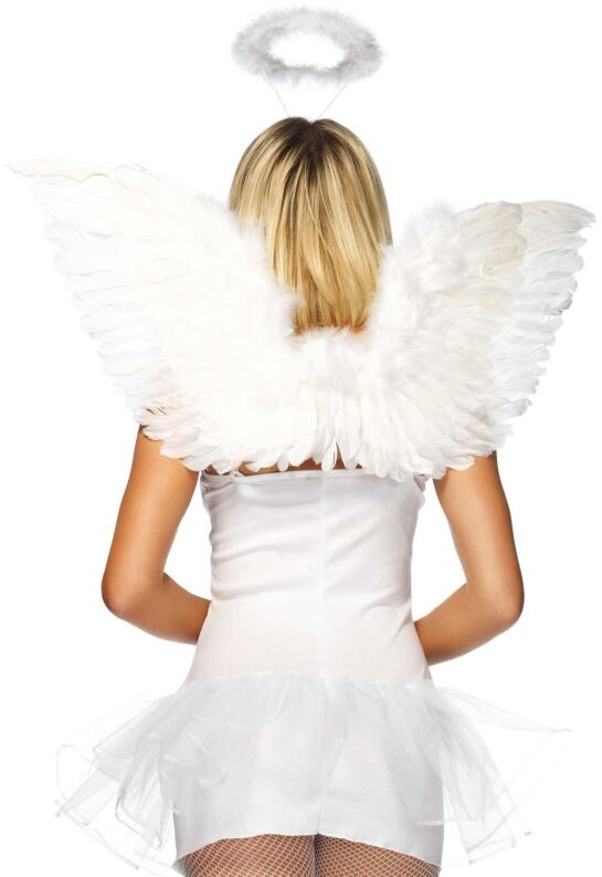 Leg Avenue Halloween Karneval Flügel Set Farbwahl - Weiß
