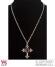 Karneval Halloween Halsband Kette Kreuz Gothic rot