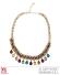 Widmann Halsband Goldene Kette mit farbigen Steinen