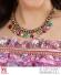 Widmann Halsband Goldene Kette mit farbigen Steinen