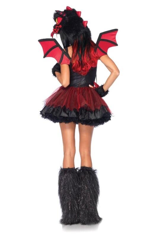 Karneval Halloween Damen Kostüm Dämon Drache