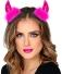 Karneval Halloween Pailletten Teufelshörner pink