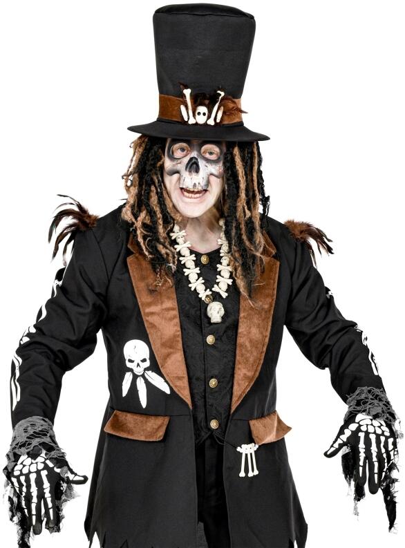 Karneval Halloween Skelett Handschuhe Erwachsene