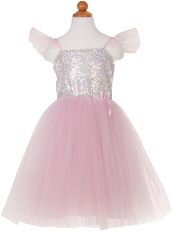 Karneval Mädchen Kostüm Prinzessin Pailletten rosa