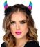 Karneval Halloween Teufelshörner metallic Regenbogen