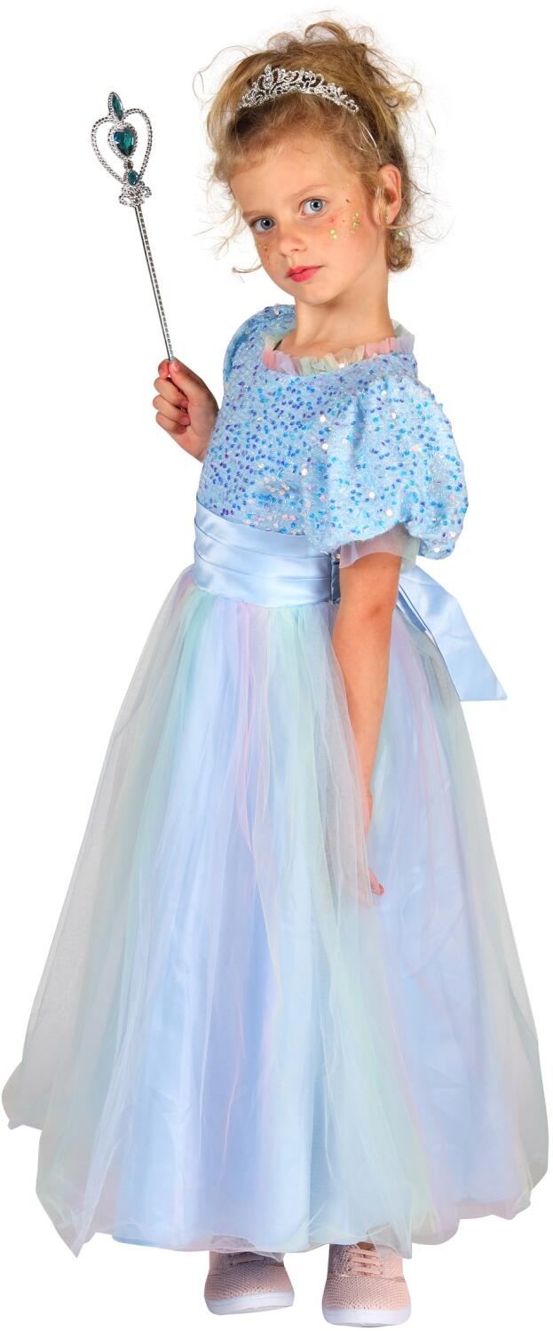 Thetru Karneval Mädchen Kostüm Prinzessin Emma blau