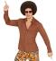 Karneval Herren Hemd 70er braun