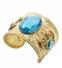 Karneval Goldener Armreif mit blauen Steinen