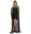 Karneval Halloween Damen Netz Cape schwarz