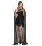 Karneval Halloween Damen Netz Cape schwarz