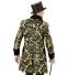 Karneval Herren Kostüm Mantel Frack Jackett Jacquard gold