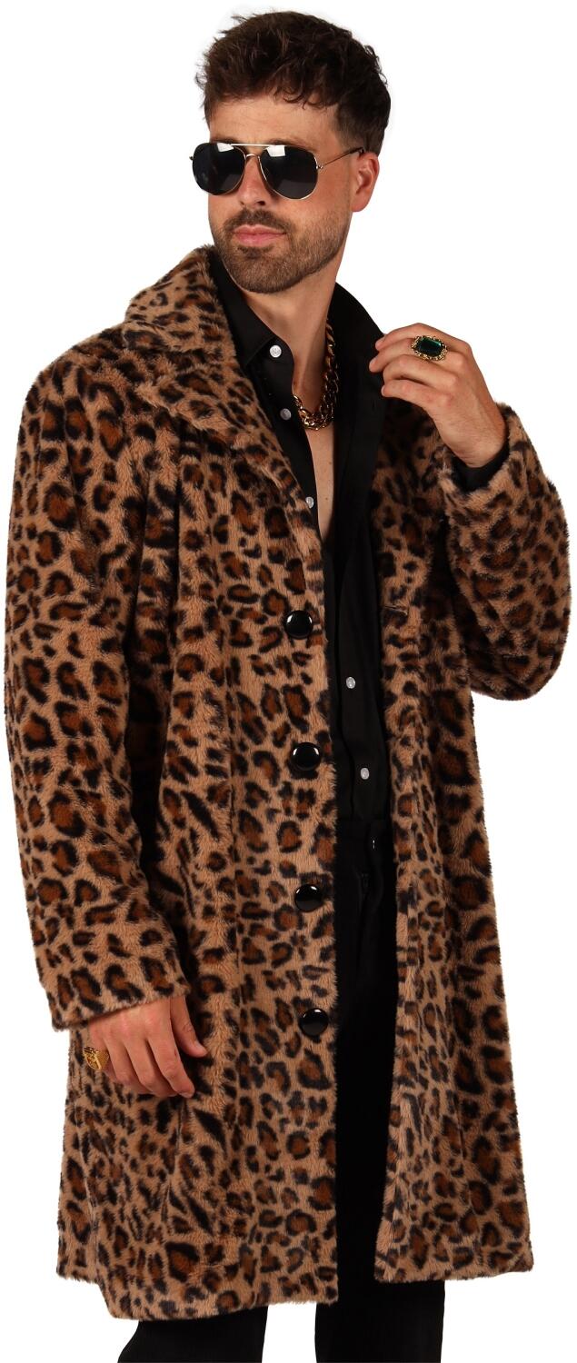Thetru Karneval Herren Kost&uuml;m Jacke Pl&uuml;sch Leo