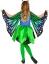 Karneval Mädchen Kostüm Schmetterling grün