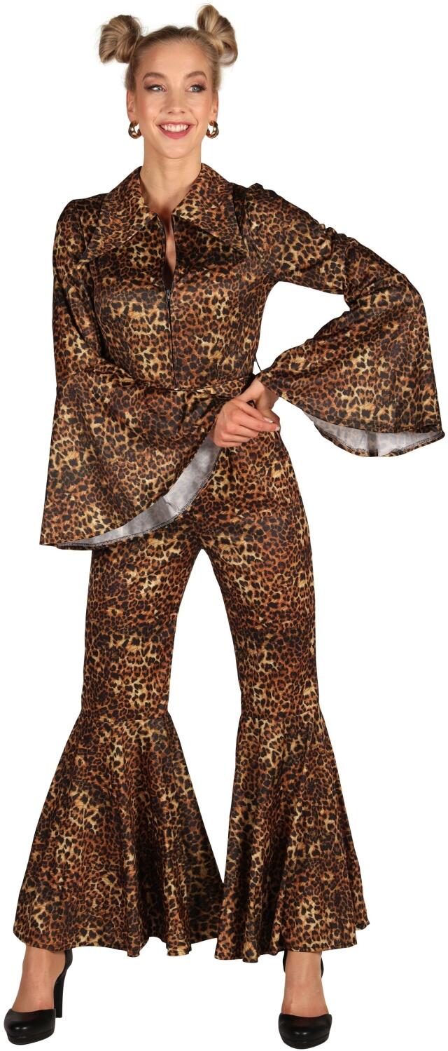 Thetru Karneval Damen Kost&uuml;m Jumpsuit 80er Roar Leo