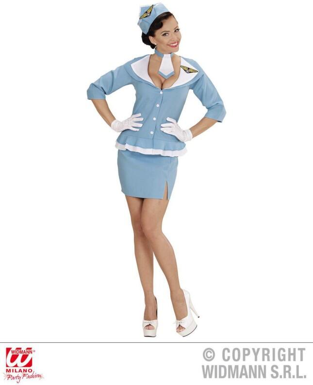 Karneval Damen Kostüm Retro Hostess