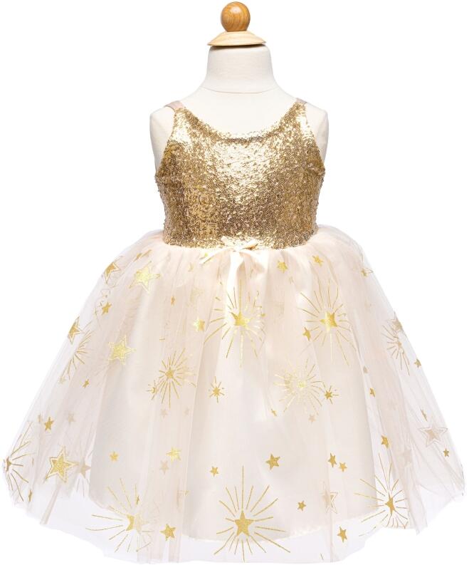Great Pretenders Karneval Mädchen Party Kleid Sterne Golden Glam