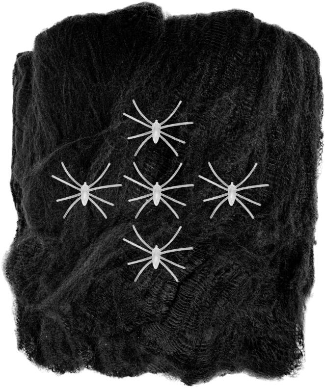 Karneval Halloween Dekoration Spinnennetz schwarz