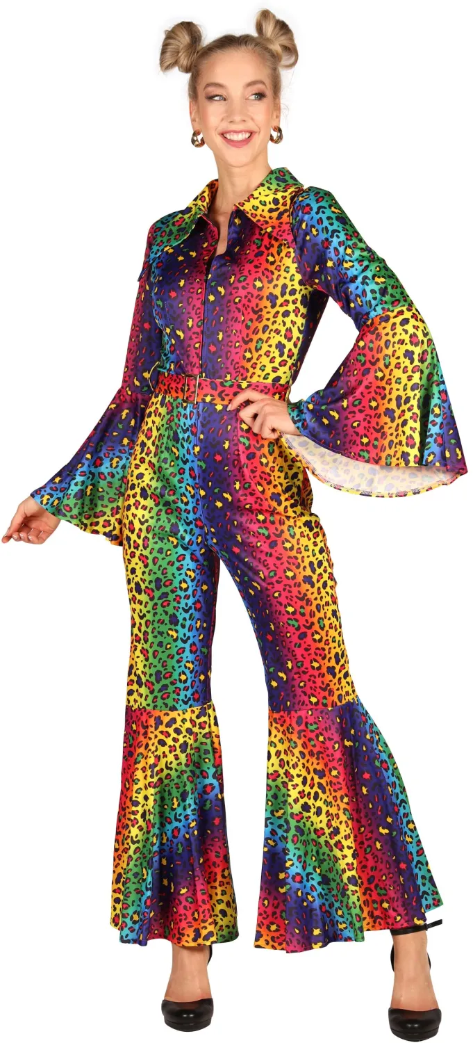 Thetru Karneval Damen Kost&uuml;m Jumpsuit 80er Roar colp