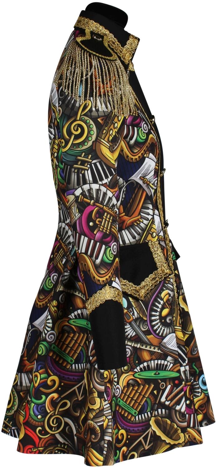 Thetru Karneval Damen Kost&uuml;m Jacke Frack Brass Band