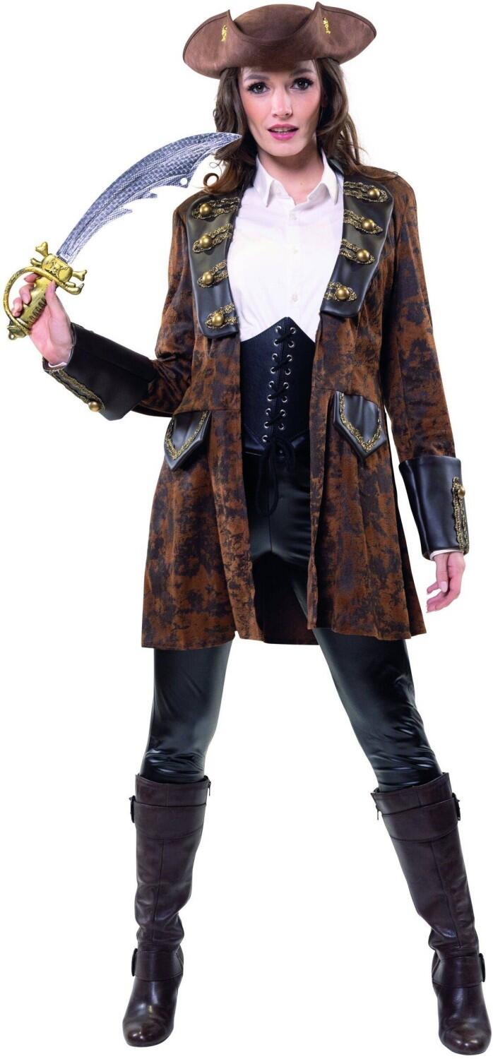 Karneval Damen Kostüm Piratin Mantel Noblesse