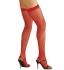 Karneval Overknees Netz mit Spitze Farbwahl - Rot