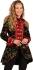 Thetru Karneval Damen Kostüm Jacke Frack Pailletten Wave rot lifestyle