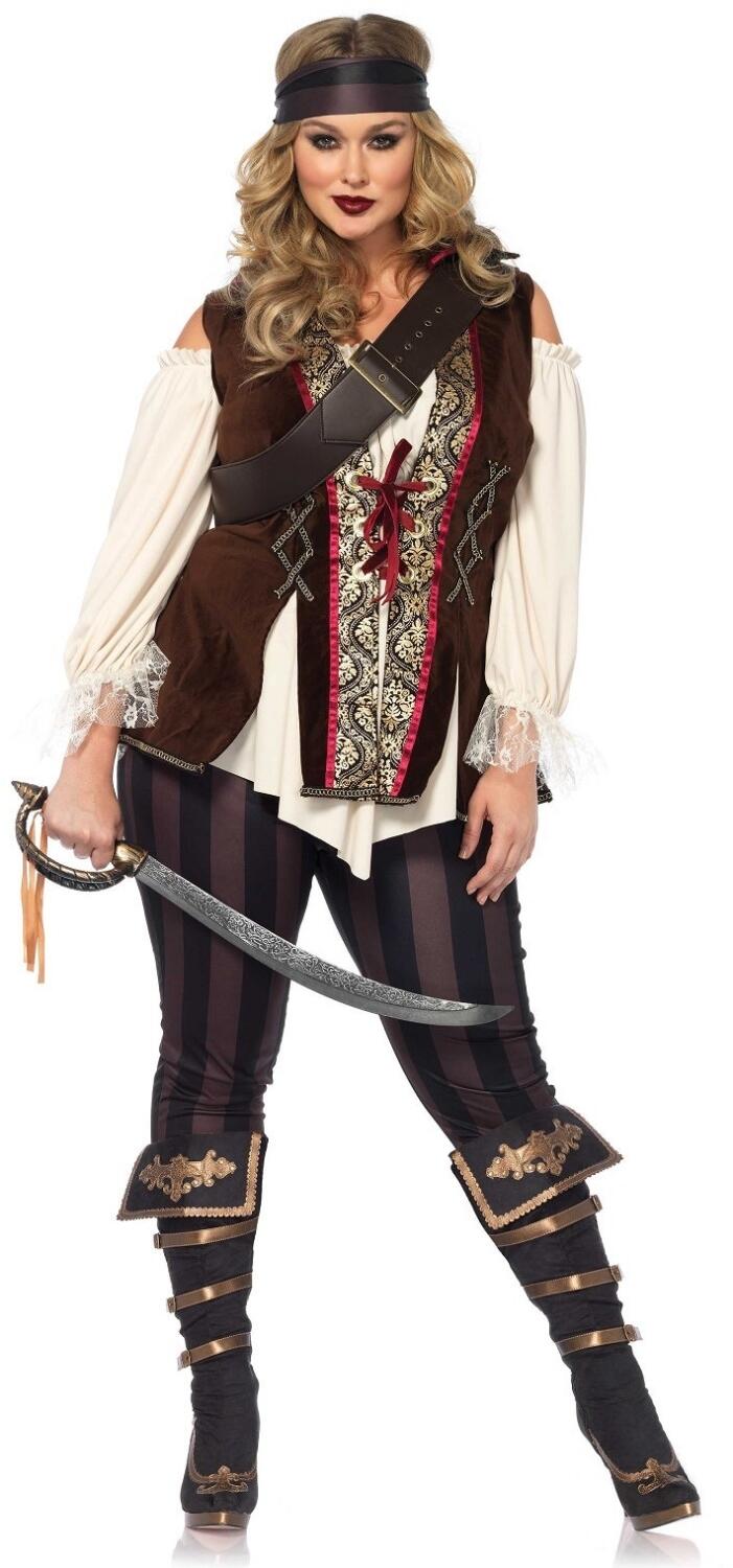 Leg Avenue Karneval Halloween Damen Kostüm Piratin Blackheart XXL