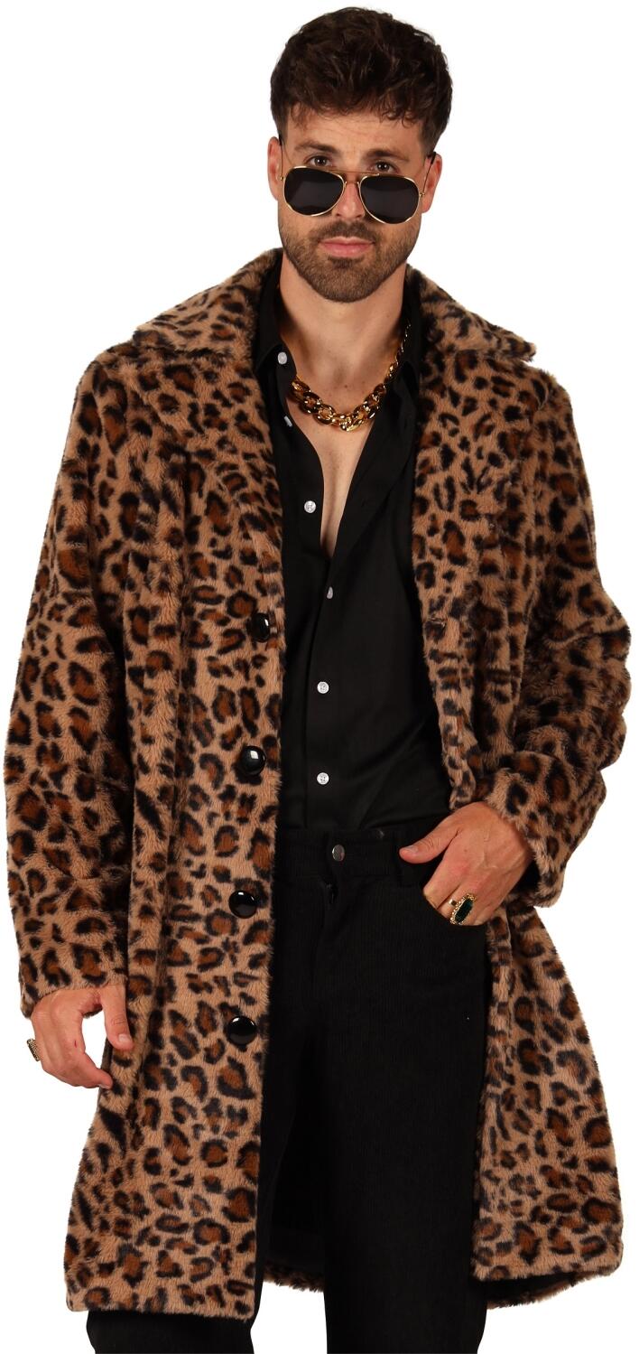 Thetru Karneval Herren Kost&uuml;m Jacke Pl&uuml;sch Leo