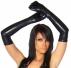 Lange Wetlook Handschuhe schwarz