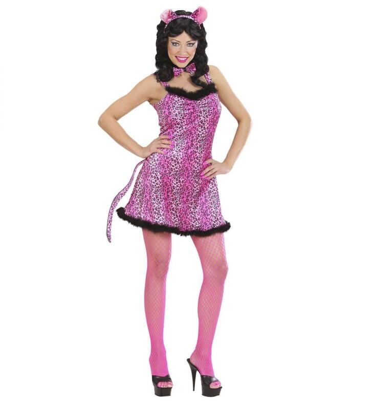 Karneval Damen Kostüm Leopard pink