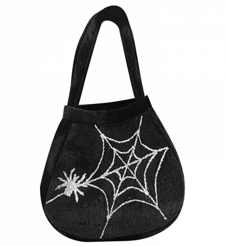 Karneval Halloween Samt Tasche Spinne