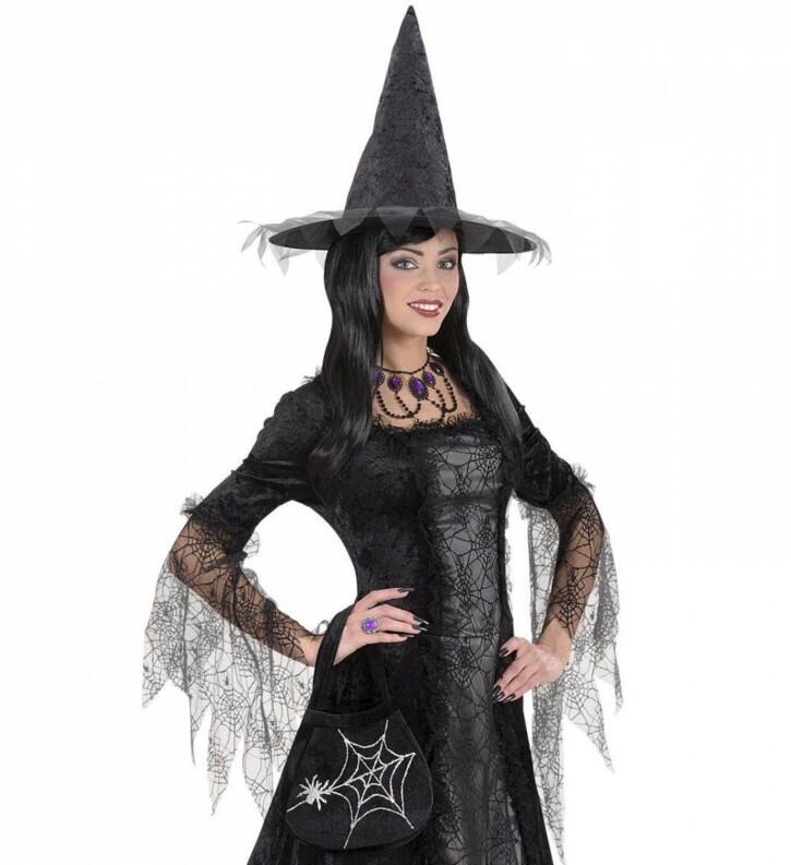 Karneval Halloween Samt Tasche Spinne