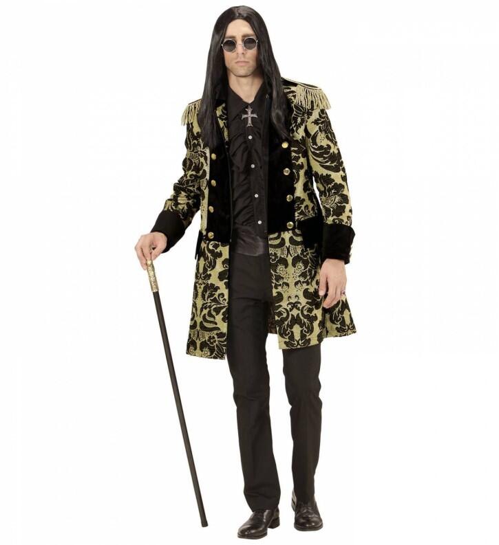 Karneval Herren Kostüm Mantel Frack Jackett Jacquard gold